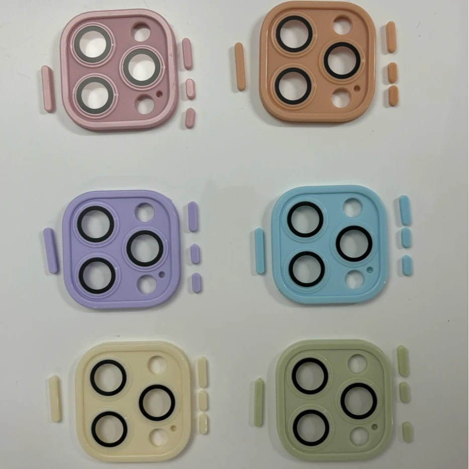 镜头框及按键替换包适用于多巴胺撞色液态软硅胶苹果手机壳