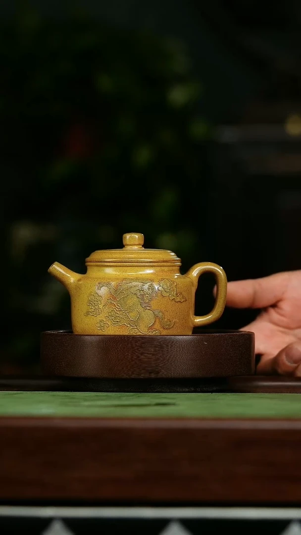 茶壶紫砂c5龙窑柴烧德中壶*周龙华