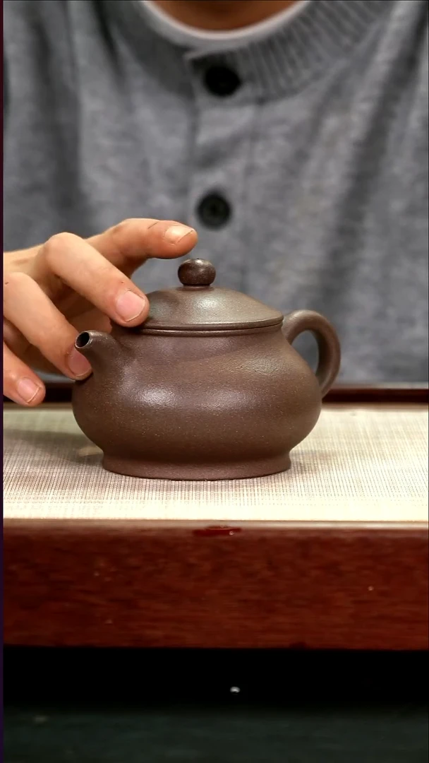 茶壶紫砂lzx全砂天青潘壶