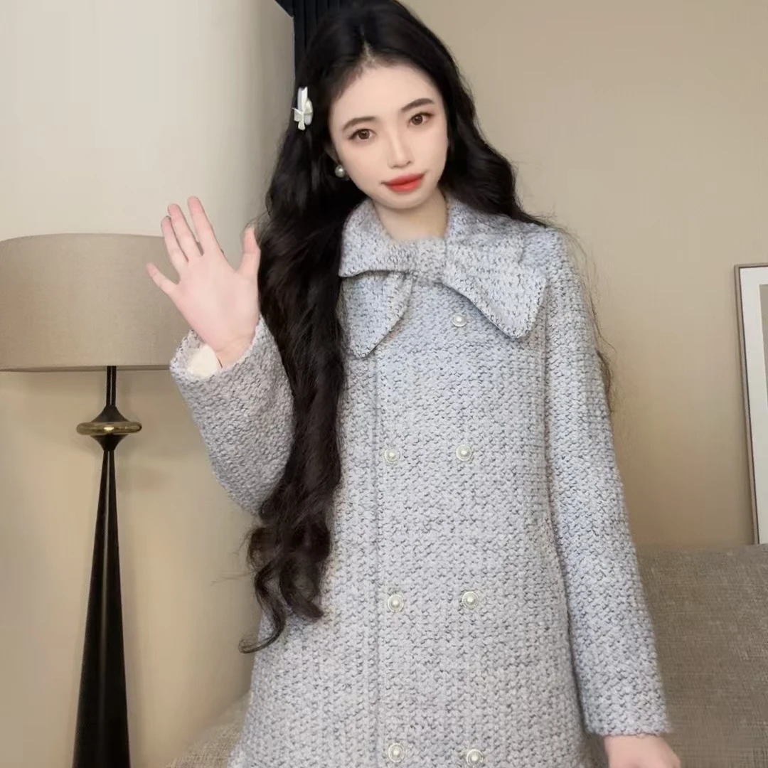 【露丝羽绒外套】原创设计师羊毛气质90白鸭绒时尚百搭秋冬洋气