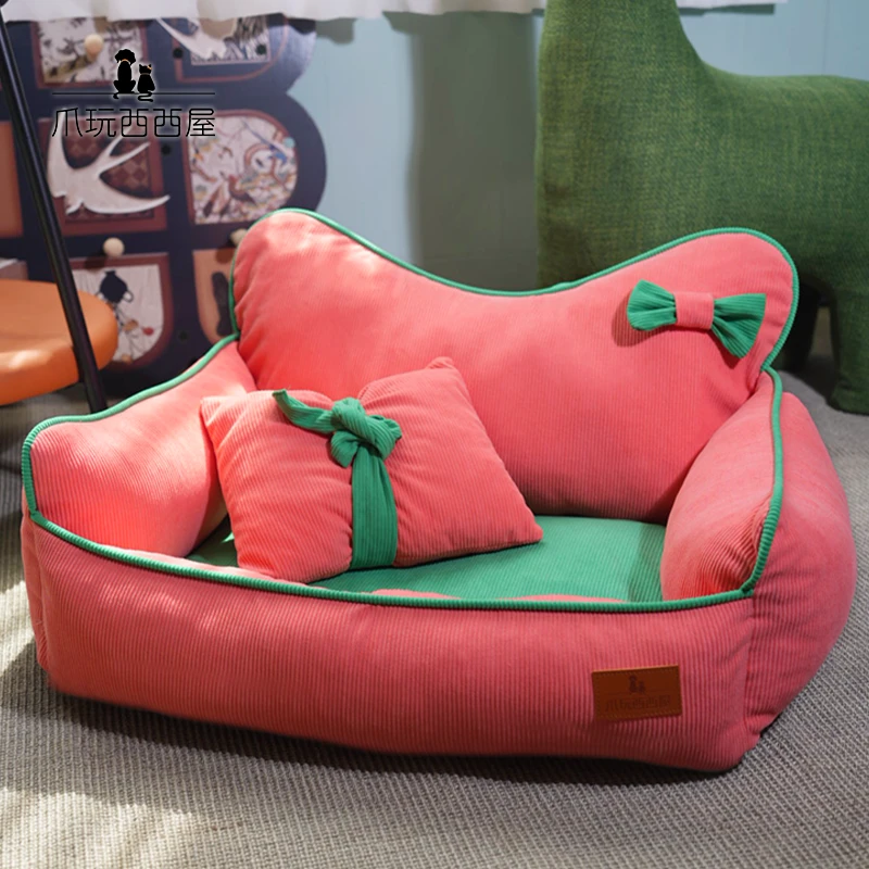 爪玩西西屋冬季猫窝狗窝四季通用可拆洗乳胶垫犬猫锁温保暖通用窝
