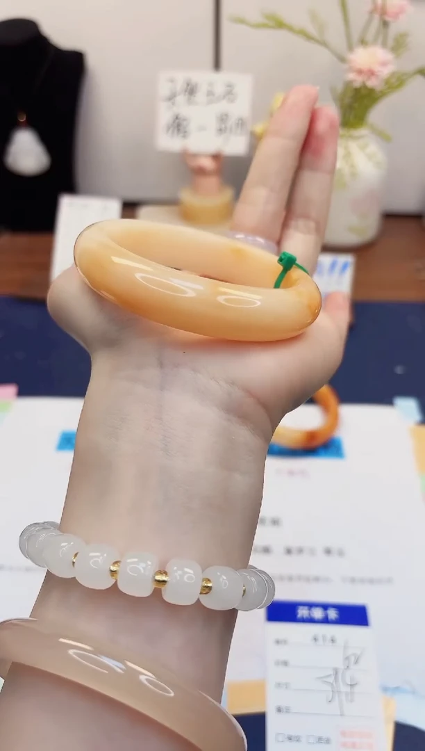 【闪购商品】石英质玉手镯未镶嵌414-财气镯-圈口59