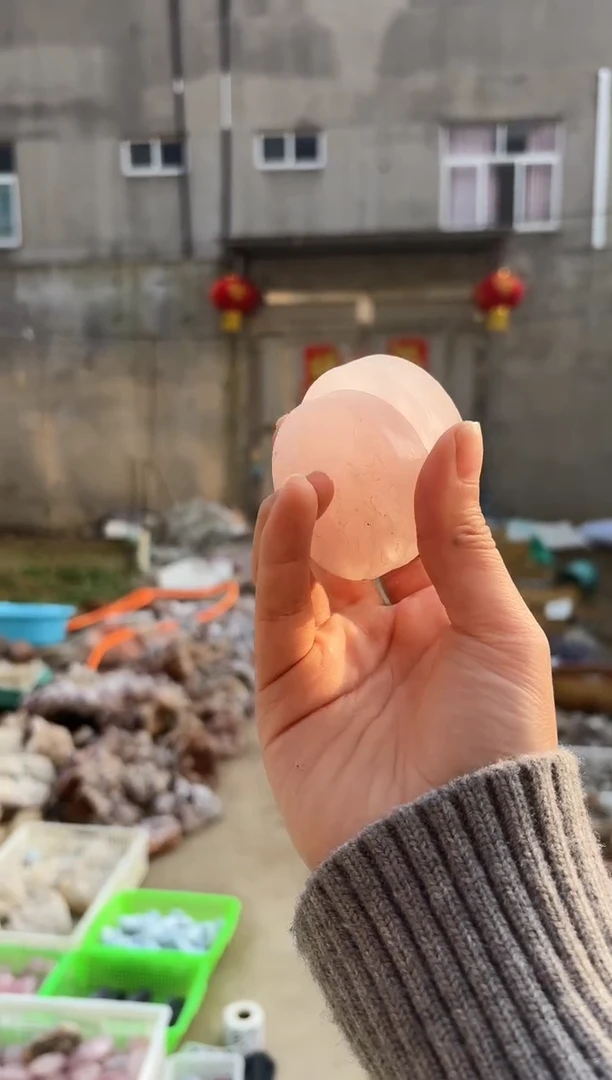 【闪购商品】水晶摆件未镶嵌粉水晶镯芯多样性发2个