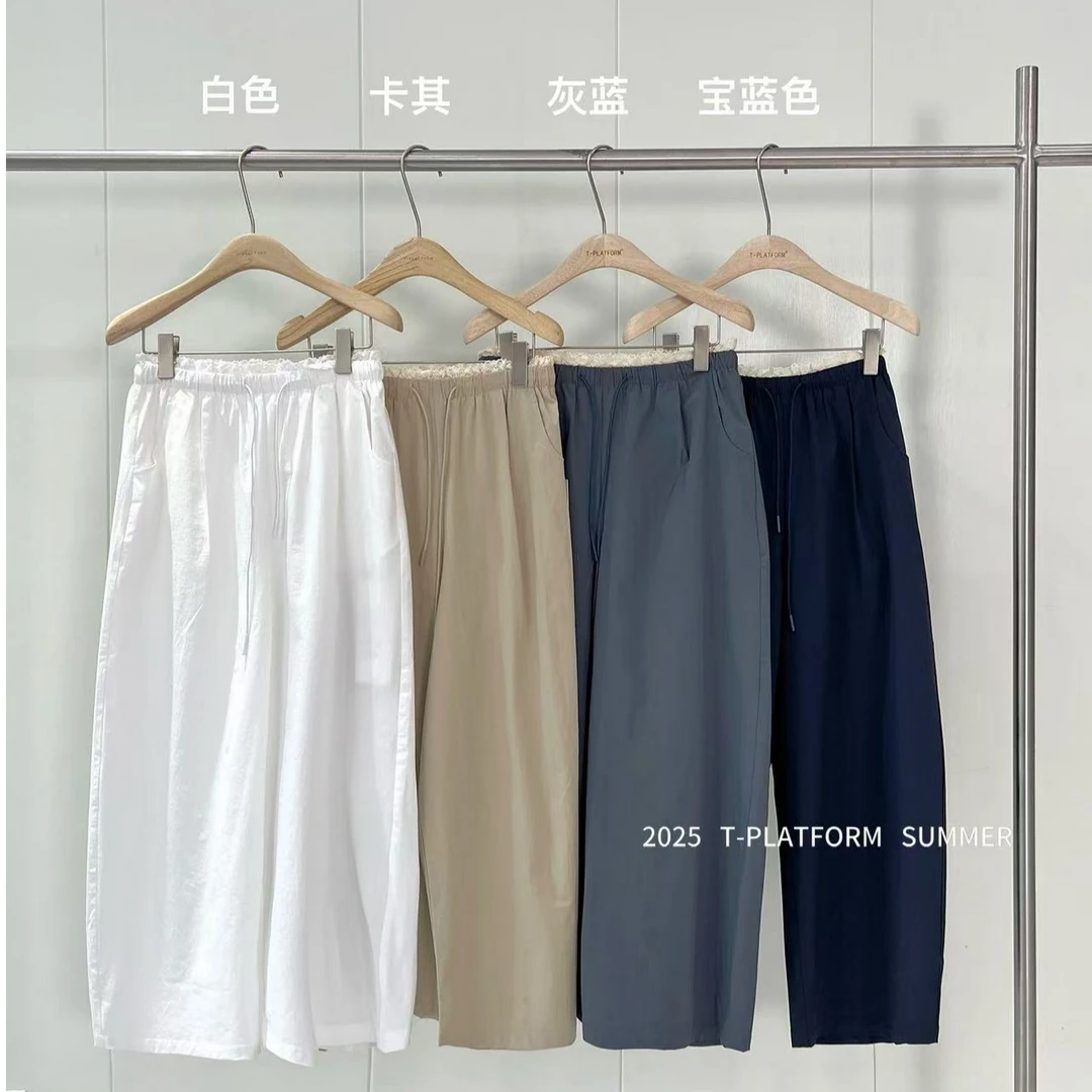十三行T台-夏季福秒宽松百搭休闲裤#15365