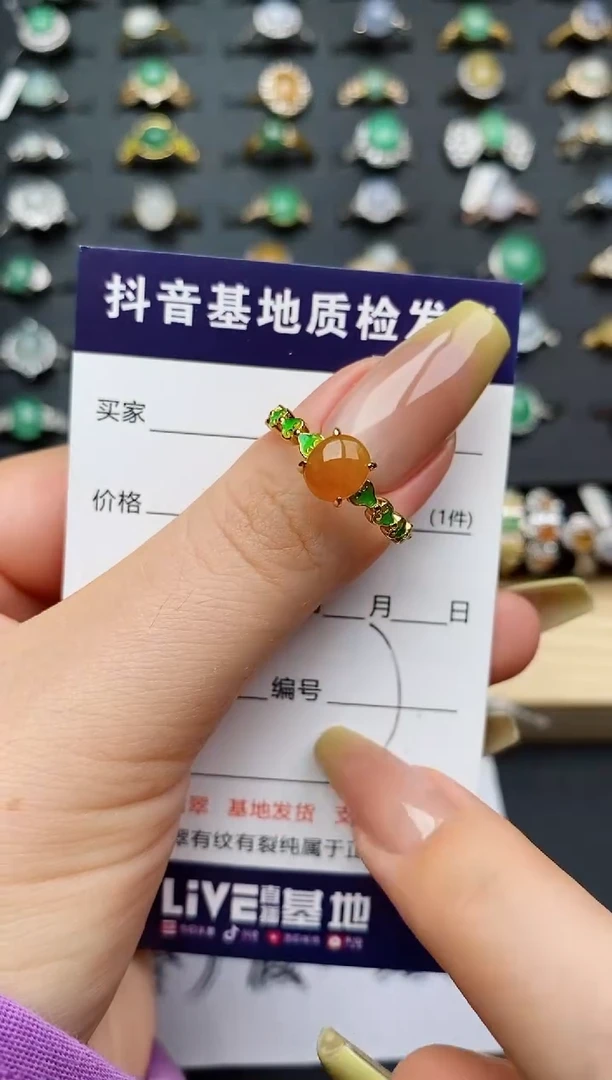 翡翠戒指银S925镶嵌..........
