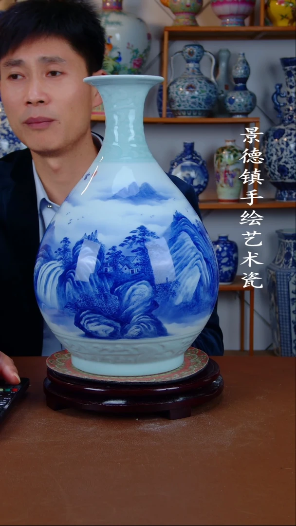 瓶景德镇手工手绘陶瓷摆件30