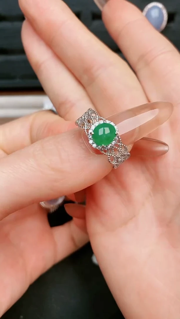 【闪购商品】翡翠戒指银S925镶嵌.....