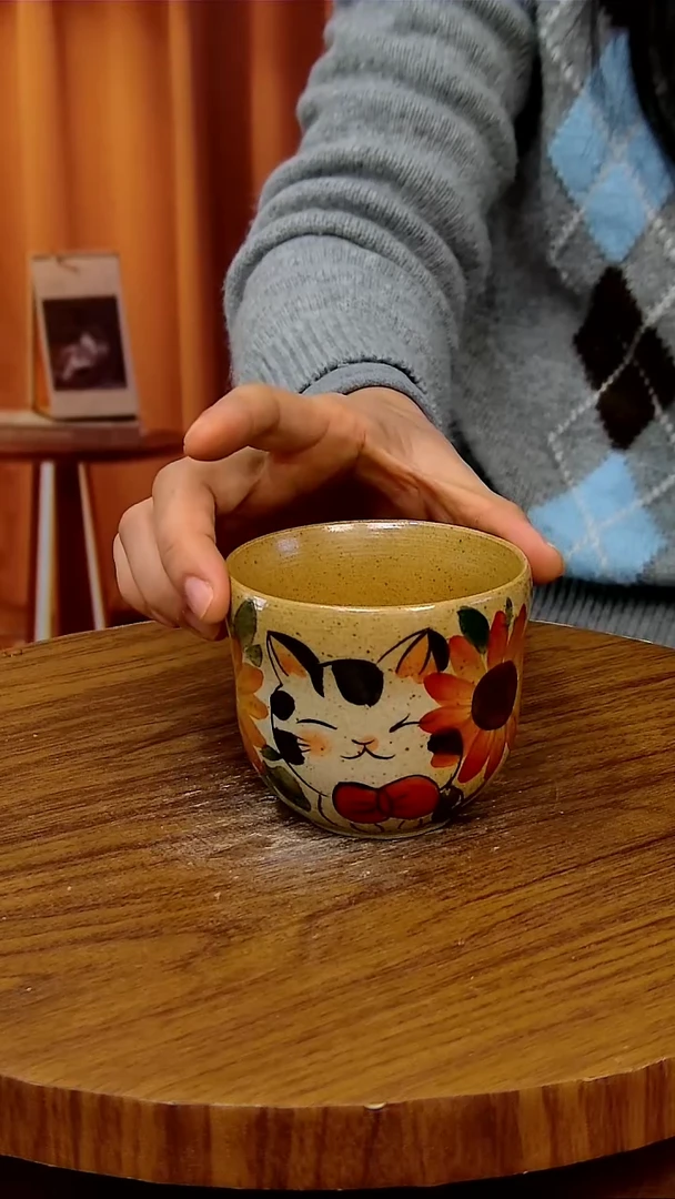 杯子陶景德镇手工手绘釉下彩陶瓷