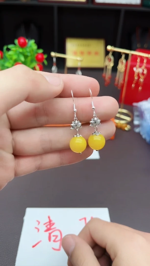【闪购商品】玛瑙/玉髓耳钉银S925镶嵌315000