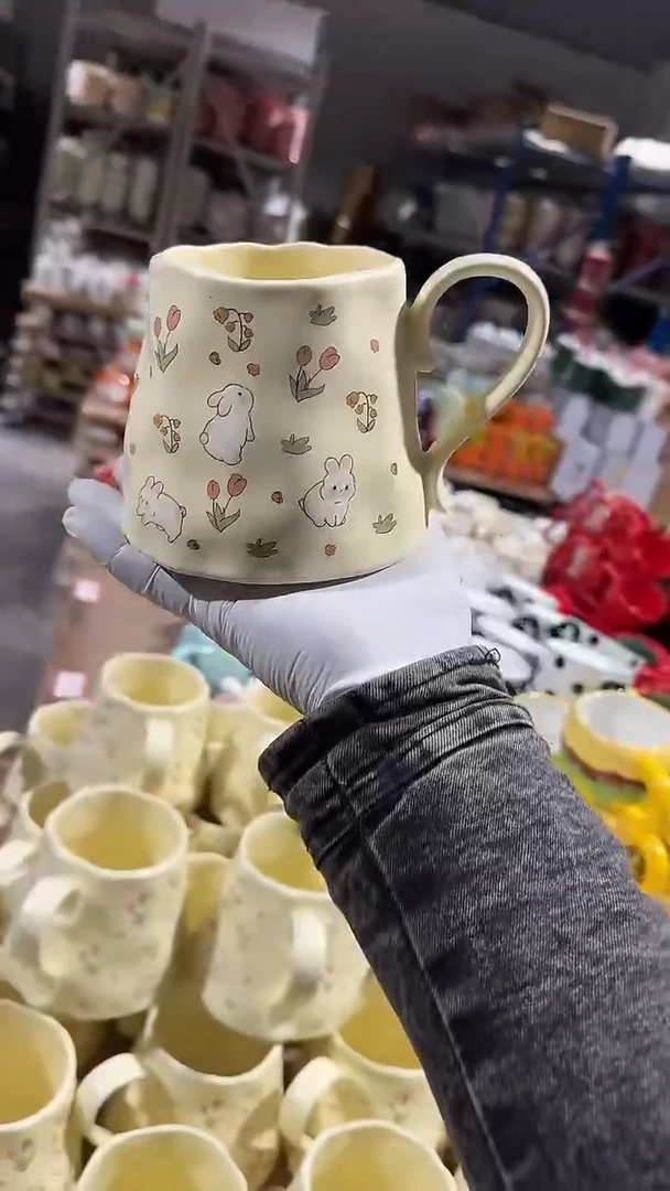 陶瓷兔子杯子微瑕 凑满20元包邮