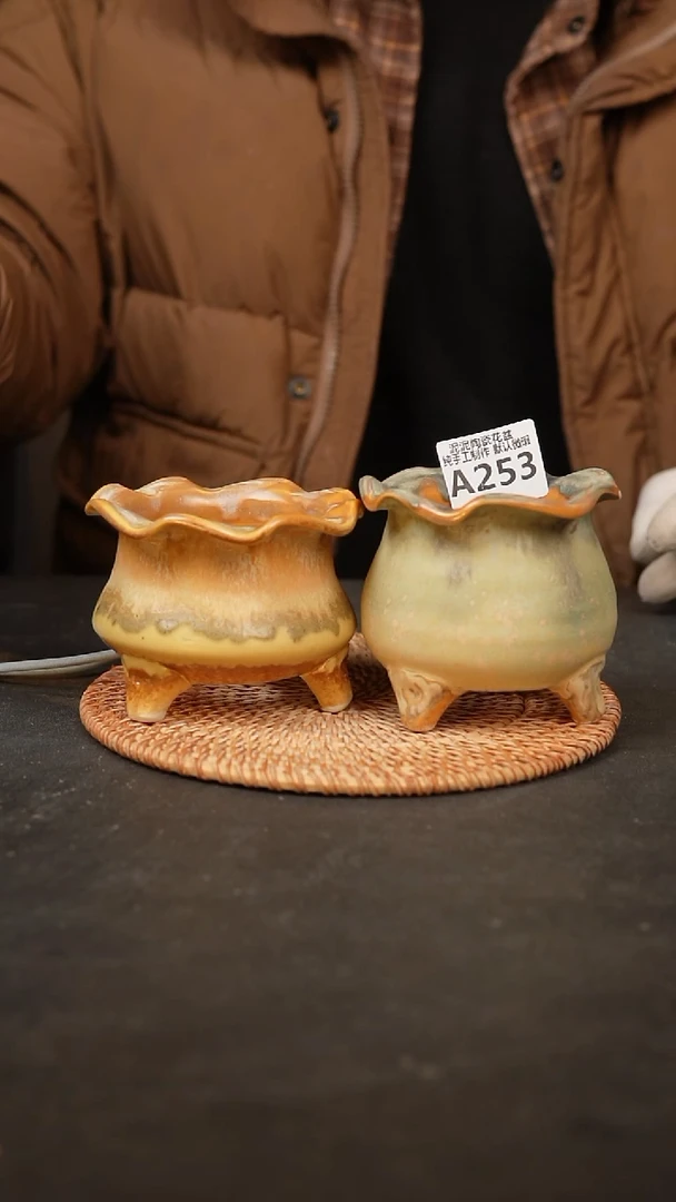 【闪购商品】瓷片253泥泥手工花盆