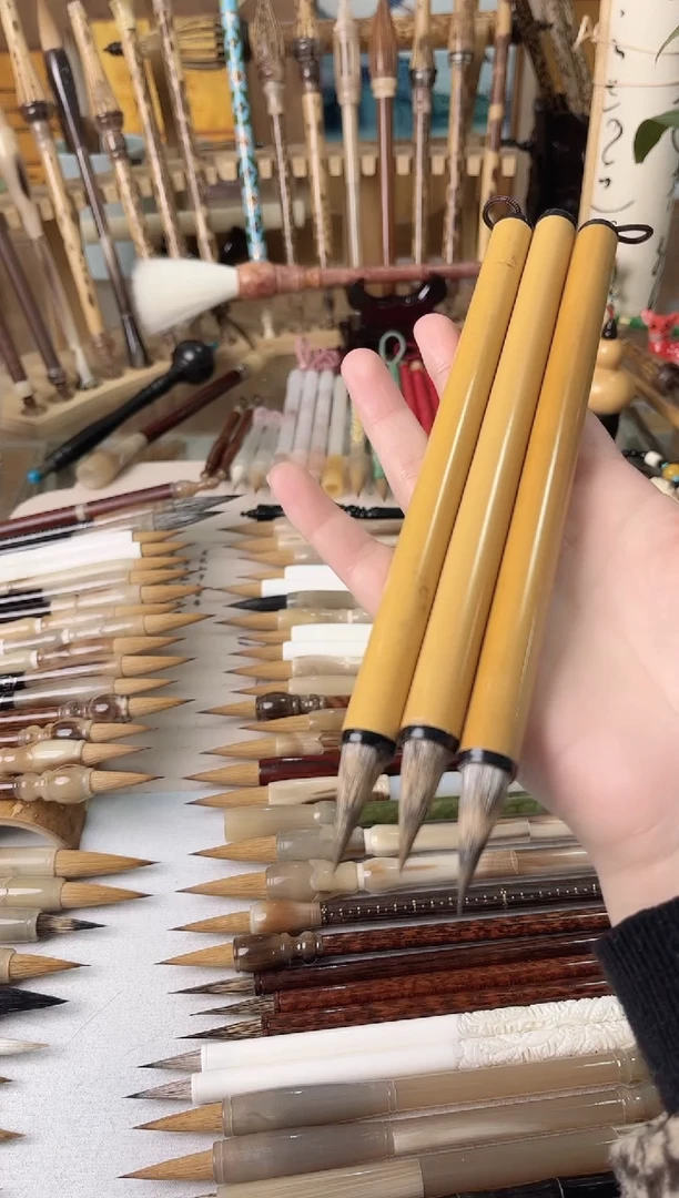 【清水试笔，拒绝蘸墨】墨舞笔庄毛笔3支