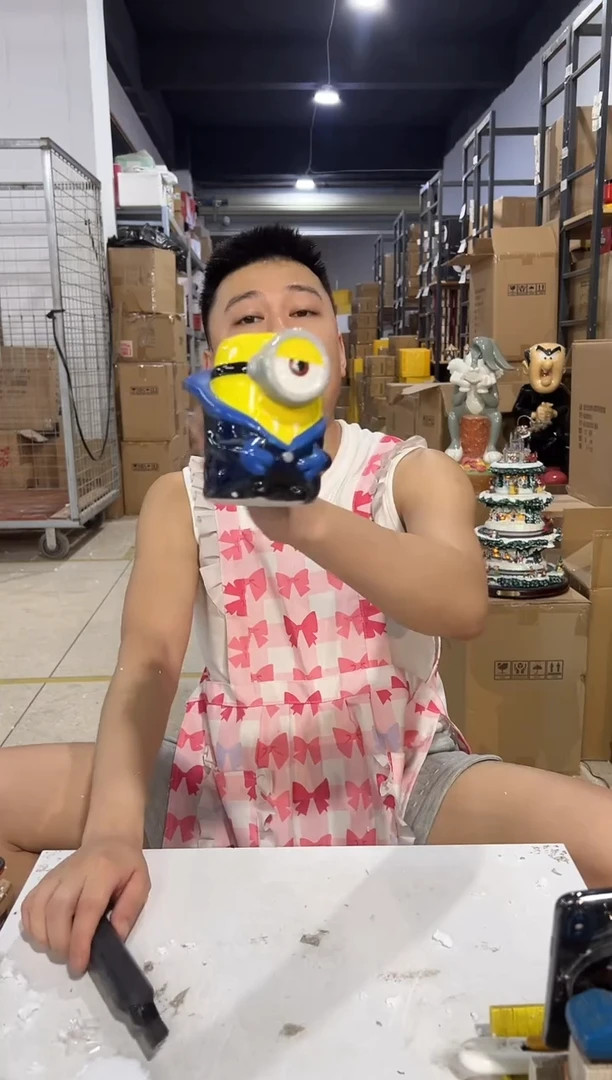 瓷片万圣节小黄人水杯冰裂不能喝