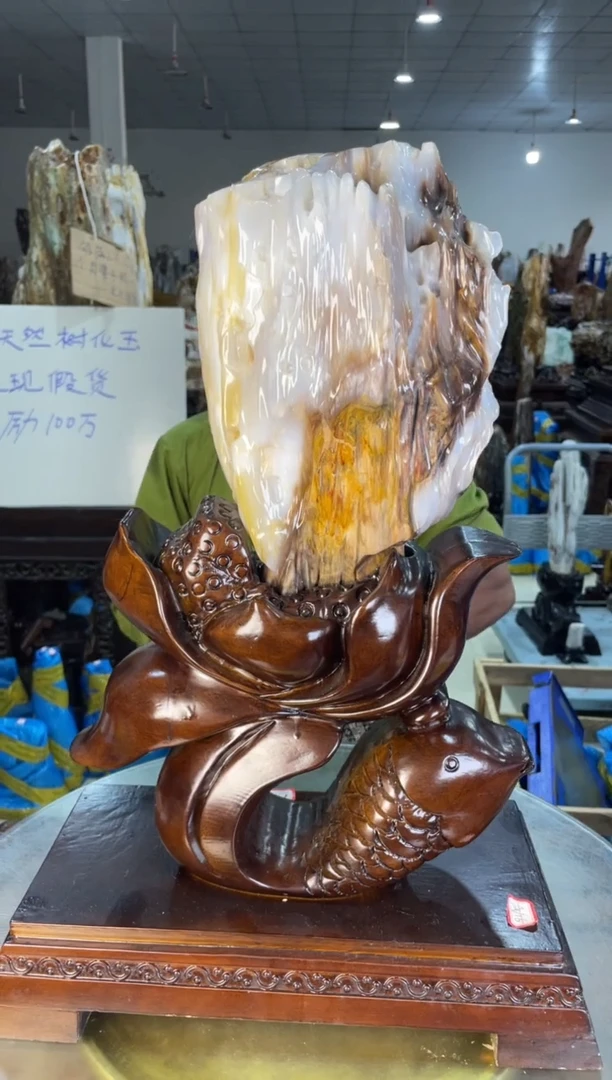 未镶嵌摆件硅化玉38