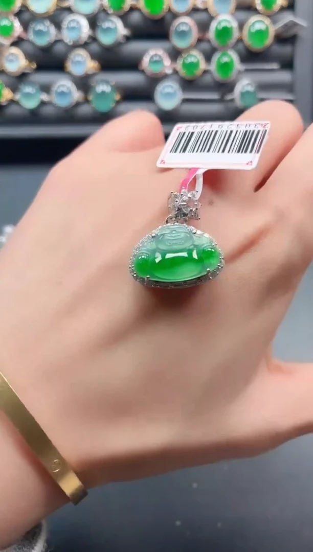 银S925镶嵌戒指翡翠11