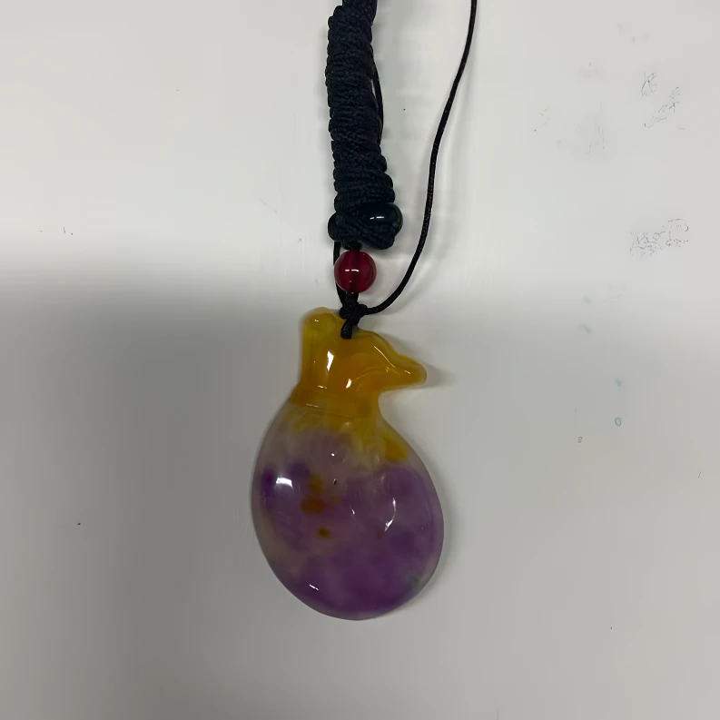 609紫加黄精品福瓜吊坠