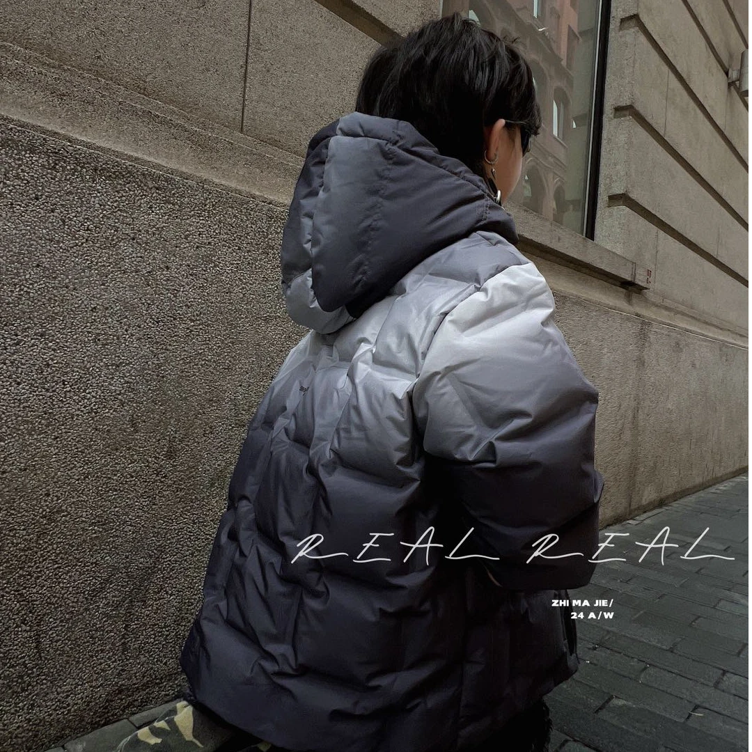 力2025【X】1月8日 男童女童时尚灰色连帽羽绒服071-