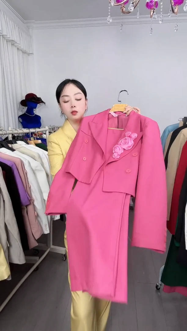 XL码直筒裤套装（不退不换、高品质西装现货清仓处理）