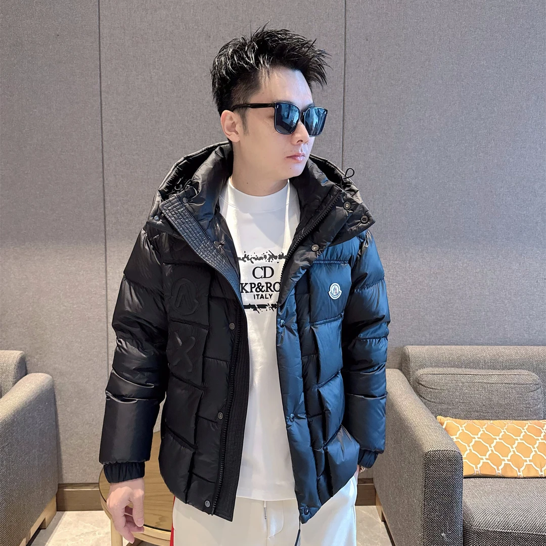 2025冬保暖加厚连帽男士冬季鸭绒外套休闲简约轻奢帅气潮流羽绒服