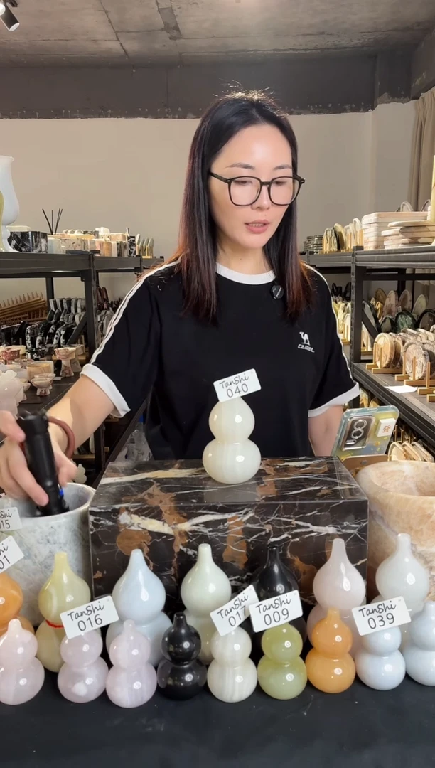 石材040白玉大葫芦