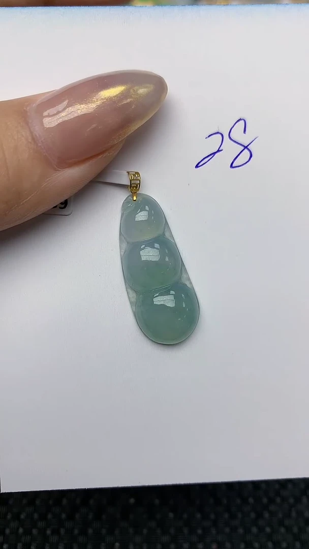 【闪购商品】翡翠颈饰18K金镶嵌 天然翡翠A货