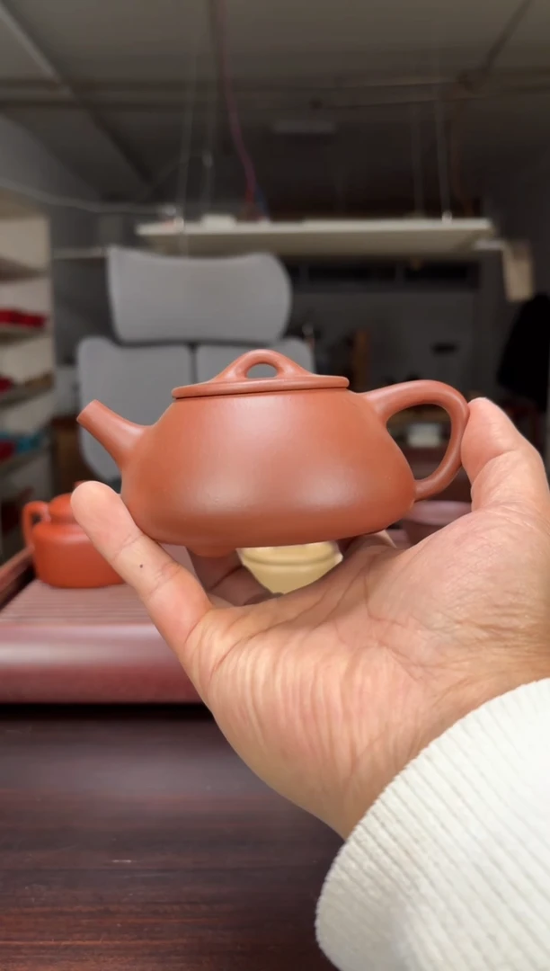 茶壶紫砂紫泥石瓢200毫升