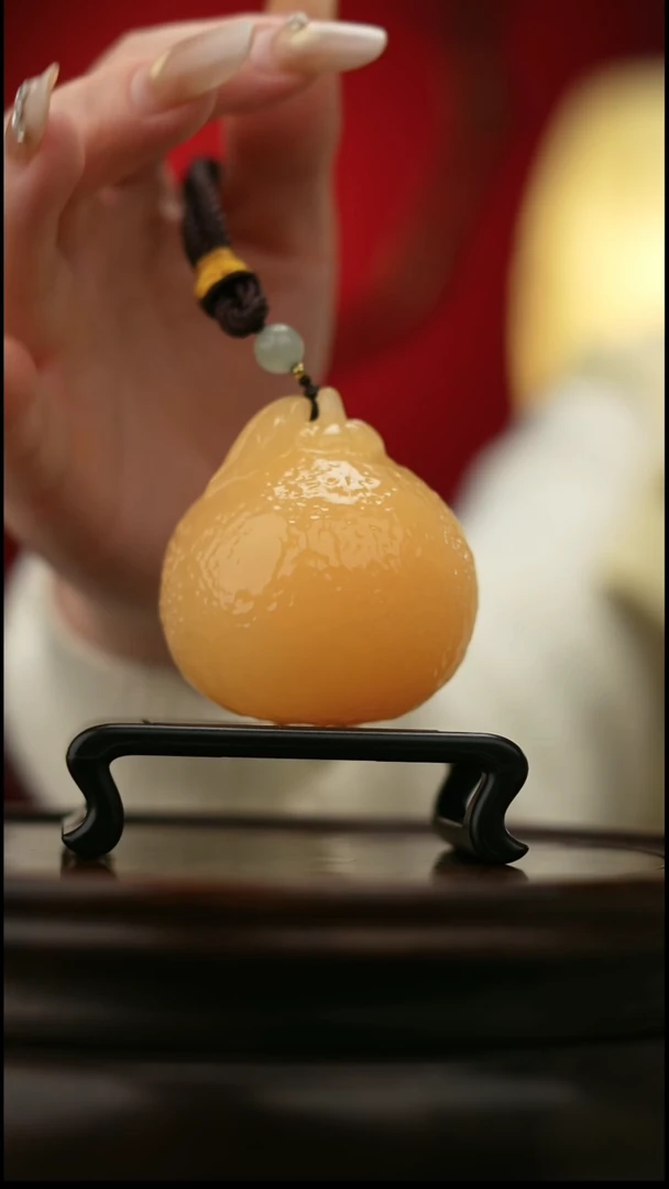 玉【大吉大利】天然玉石手把件