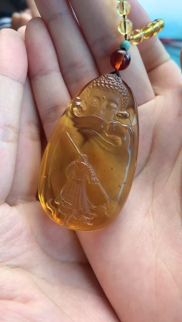 未镶嵌颈饰蜜蜡悟空牌