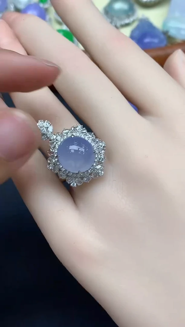 18K金镶嵌戒指翡翠624-中国好珍宝