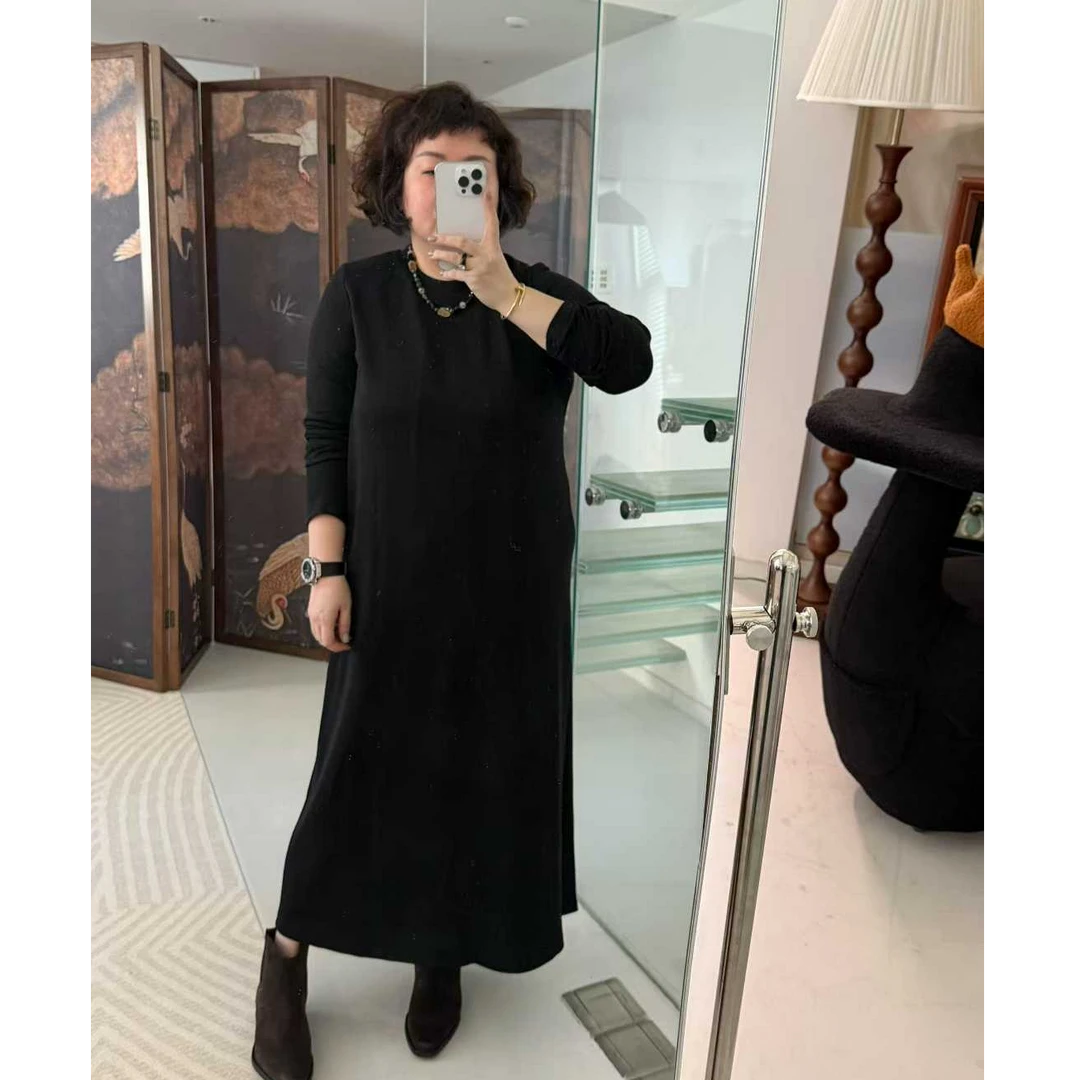 MEET   秋季定制版空气棉长袖连衣裙