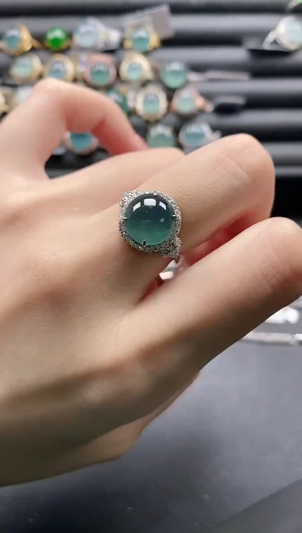 【闪购商品】翡翠戒指银S925镶嵌11111