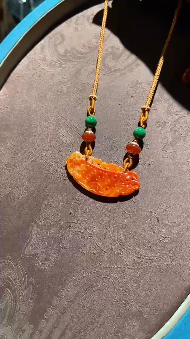 颈饰未镶嵌翡翠红翡绿翠