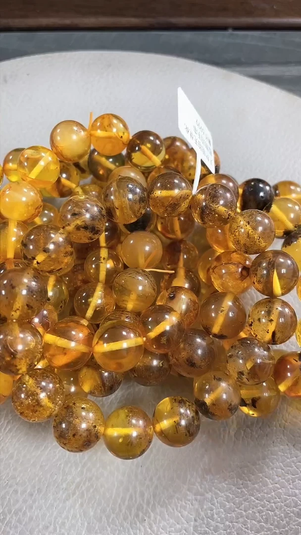 【闪购商品】琥珀手串未镶嵌植物珀多样性发其一