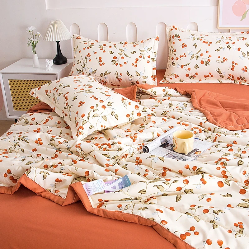 免费试睡15天 相思红豆款空调被夏被单人150*200