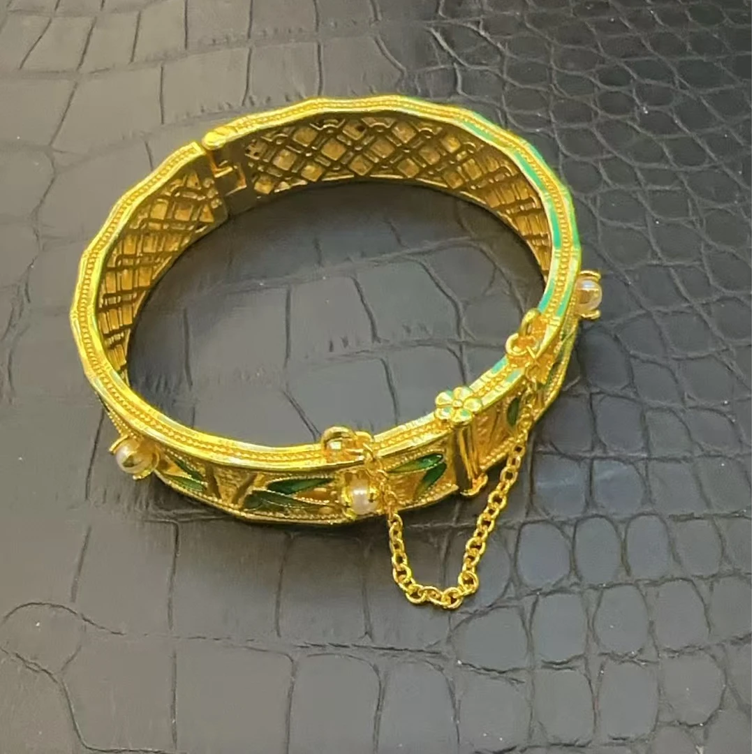 手镯 D180【珍藏级别】时尚百搭竹叶手镯