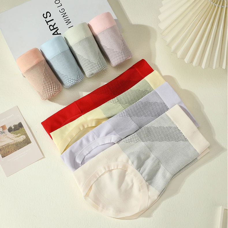 V绷带7A抑菌除螨净化紫外线光变桑蚕丝底档高腰收腹内裤LF