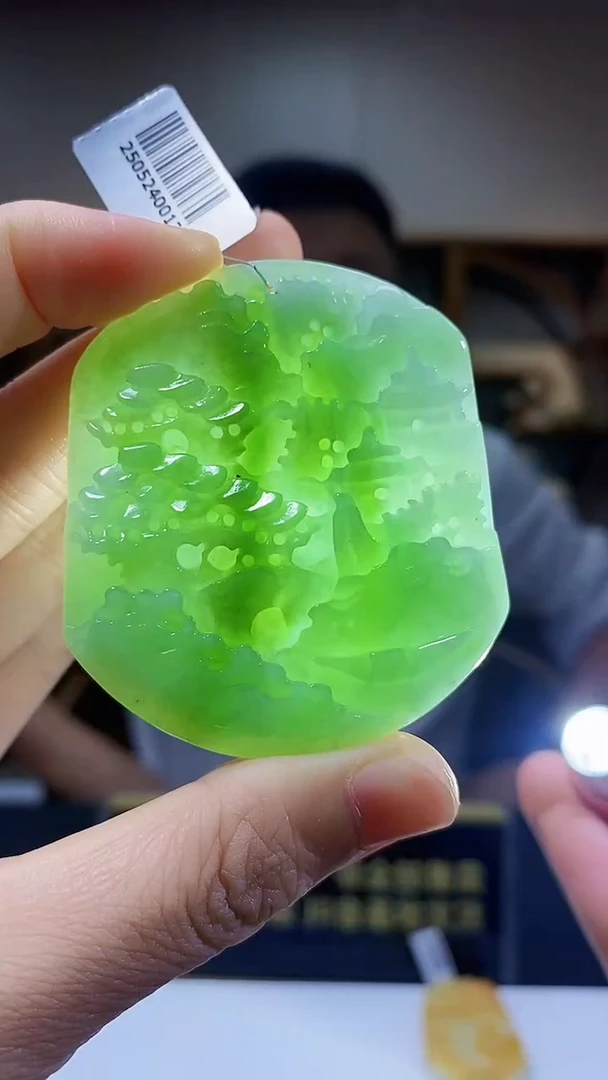 定制翡翠未镶嵌19/0603/Z/发其一件/山水