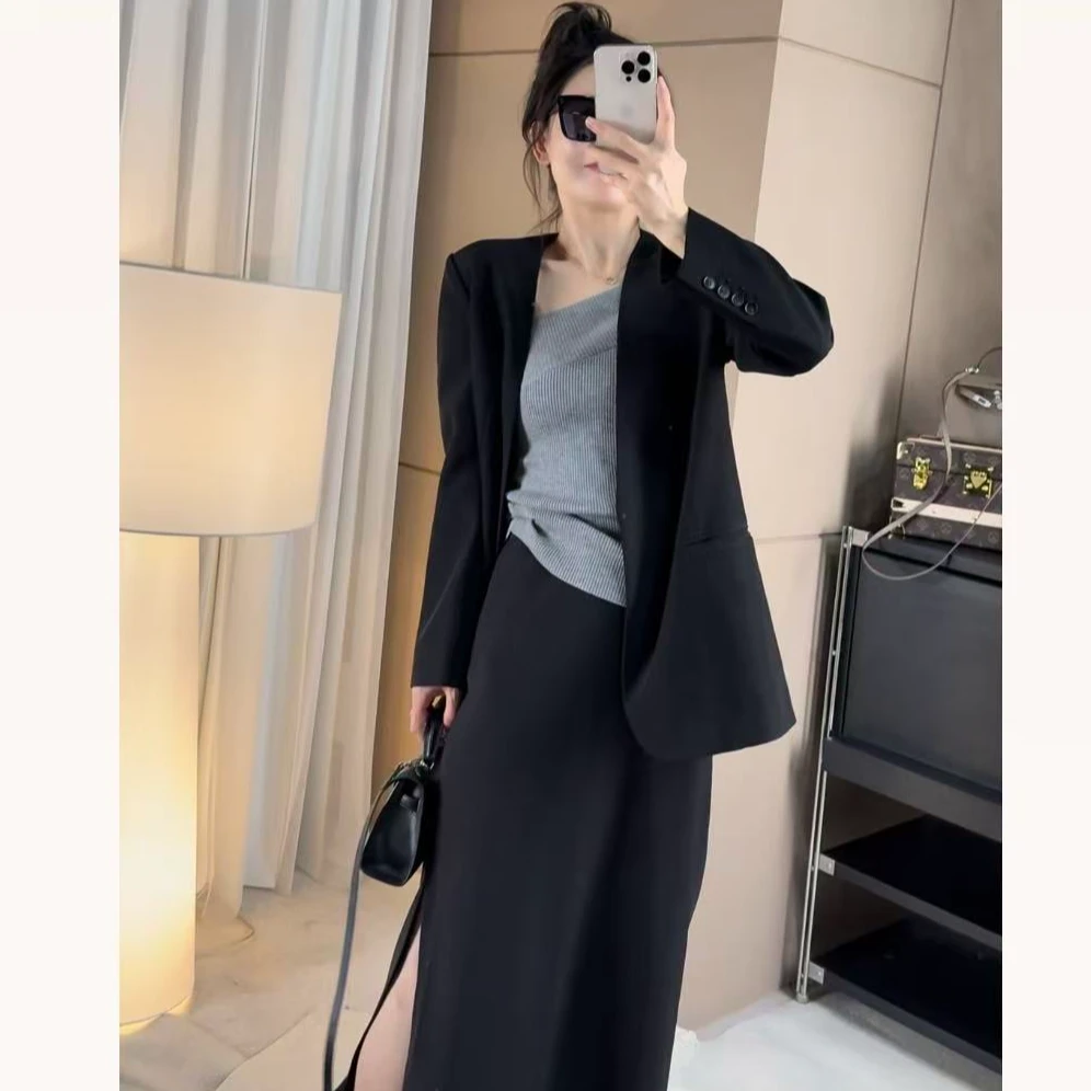 【雪儿姐姐西装】早春秋无领西装外套气质女神范高级感1588设计师款