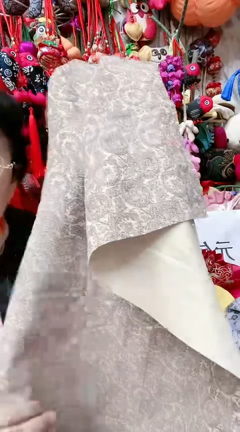 棉咖色圆花绒布35*75