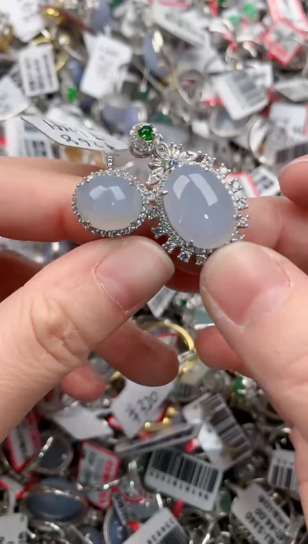 银S925镶嵌戒指翡翠777    4