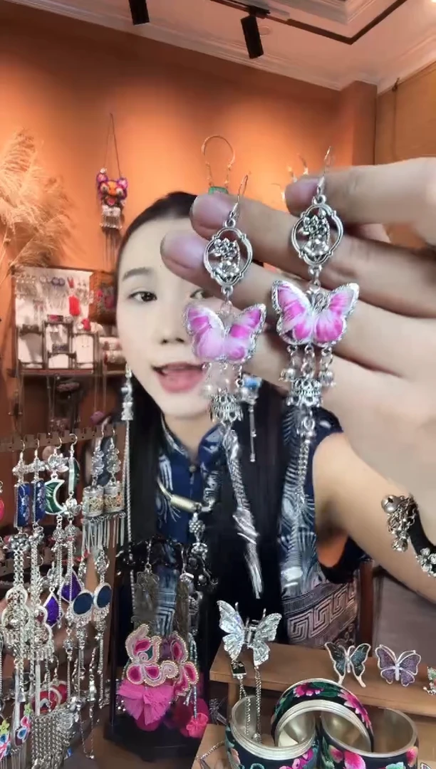刺绣纯手工民族风耳环