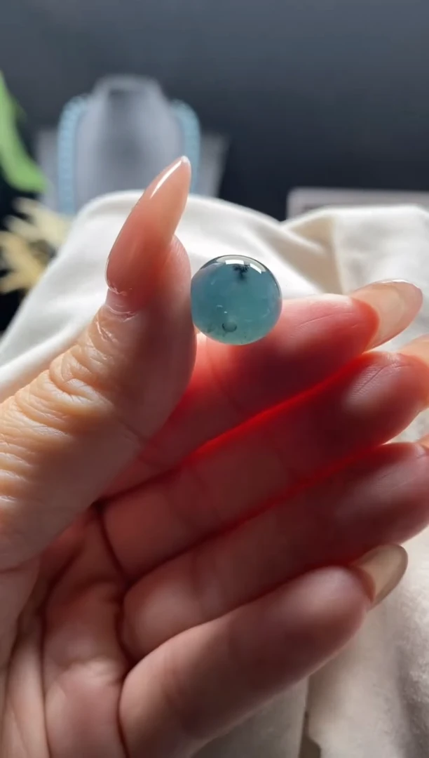 未镶嵌手链翡翠散珠卡12MM鼓珠