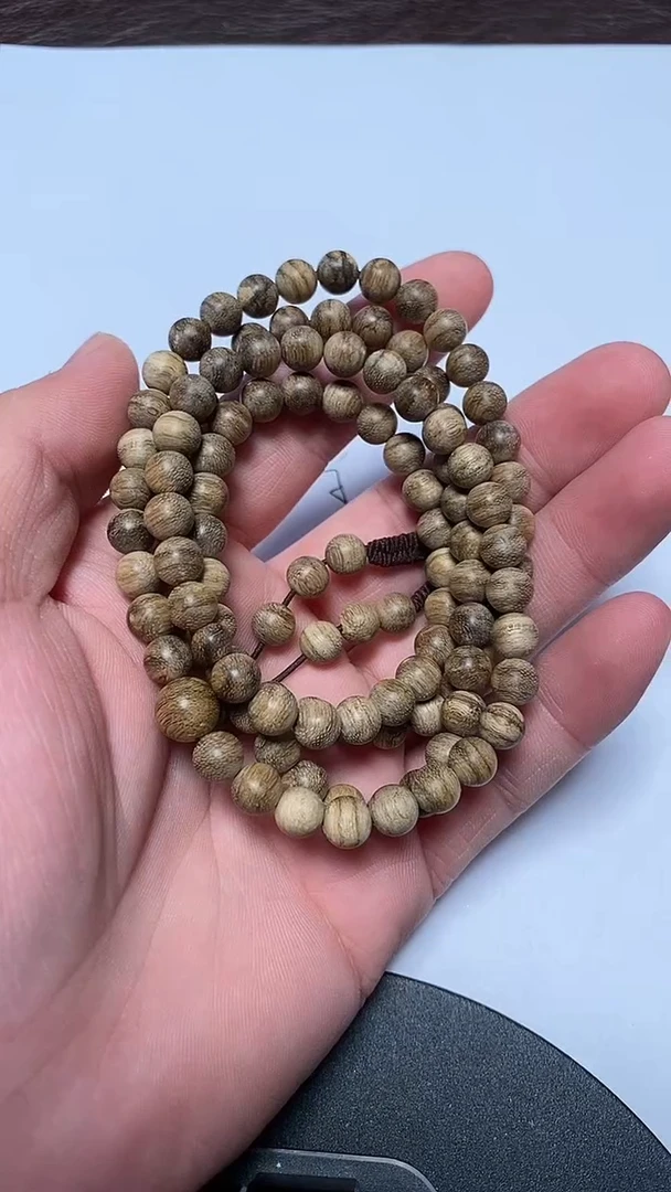 沉香手串比****肉tc10005沉香天然野西马蛇皮多圈