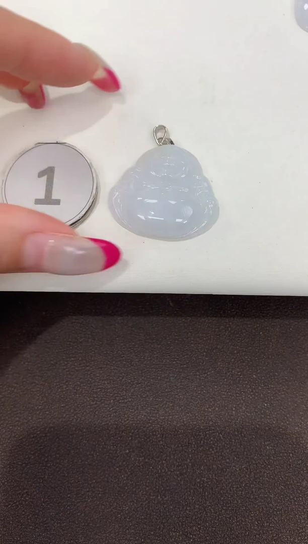 颈饰银S925镶嵌翡翠缅甸a货翡翠