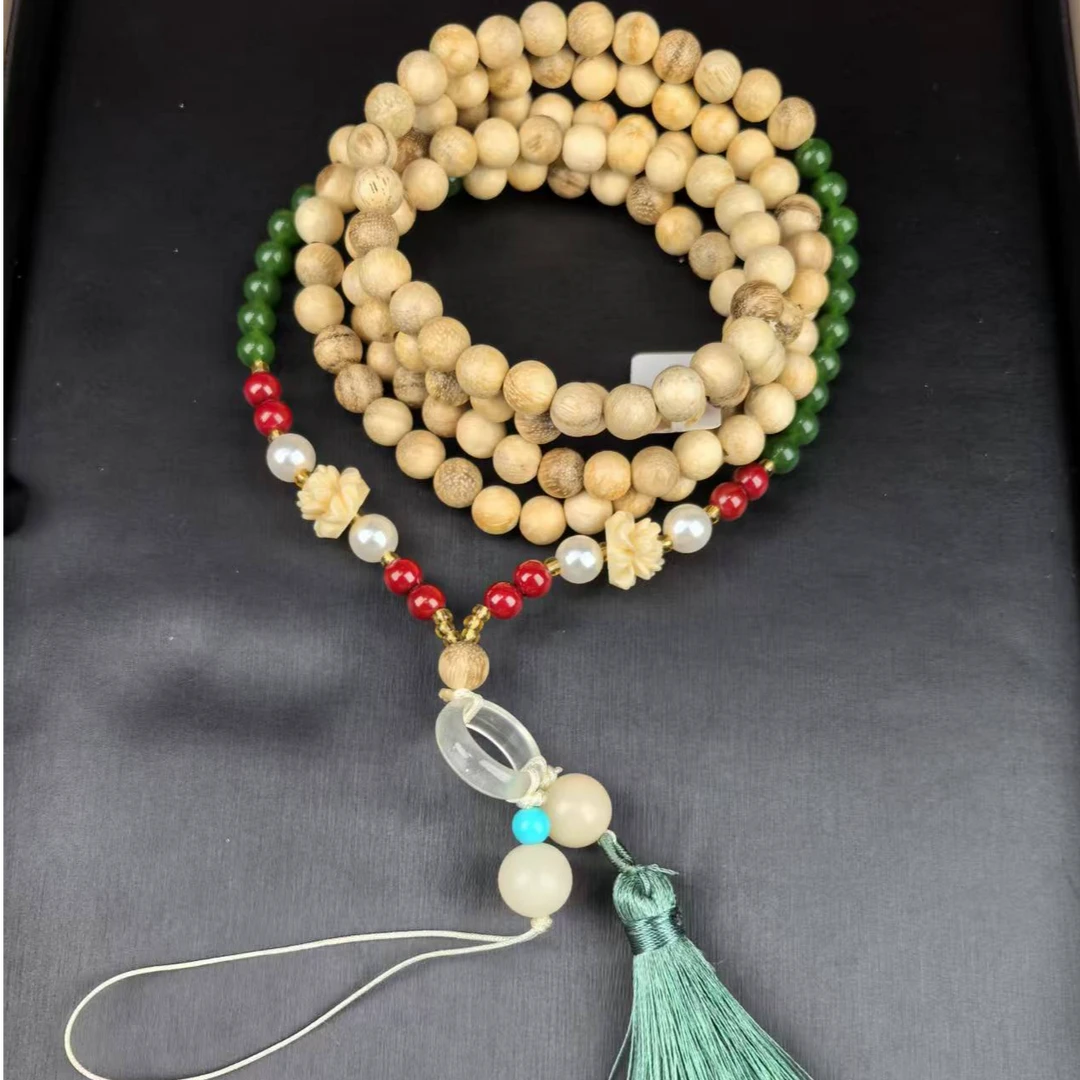 奶香檀木斜跨男女款手串卡8  405（无礼盒）