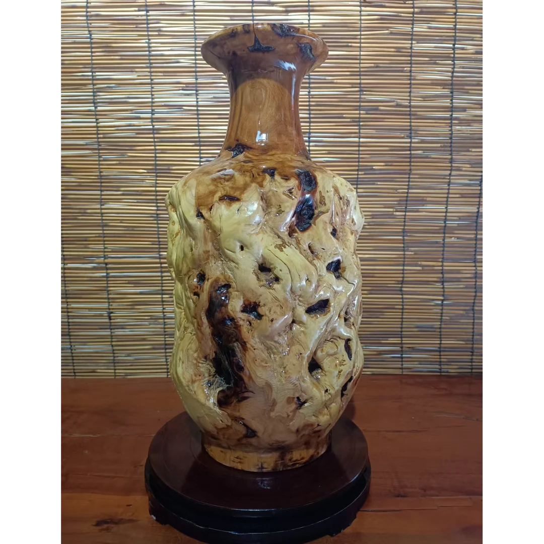 枣木花瓶装饰摆件