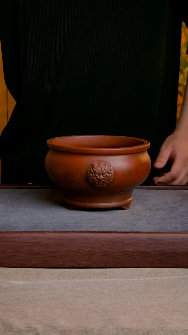 紫砂花盆15.5*10内径紫砂花盆