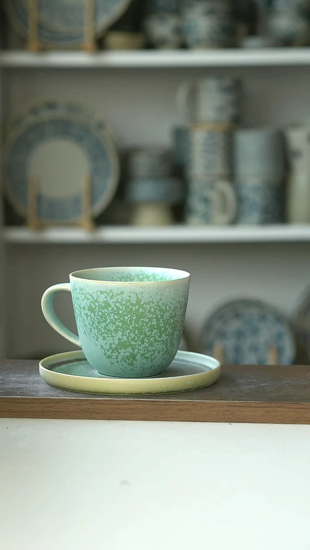 陶瓷微瑕出德ASA碧玉咖啡杯碟220@7-10@