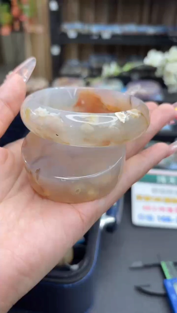 未镶嵌手镯石英质玉154(59圈赠送镯心)