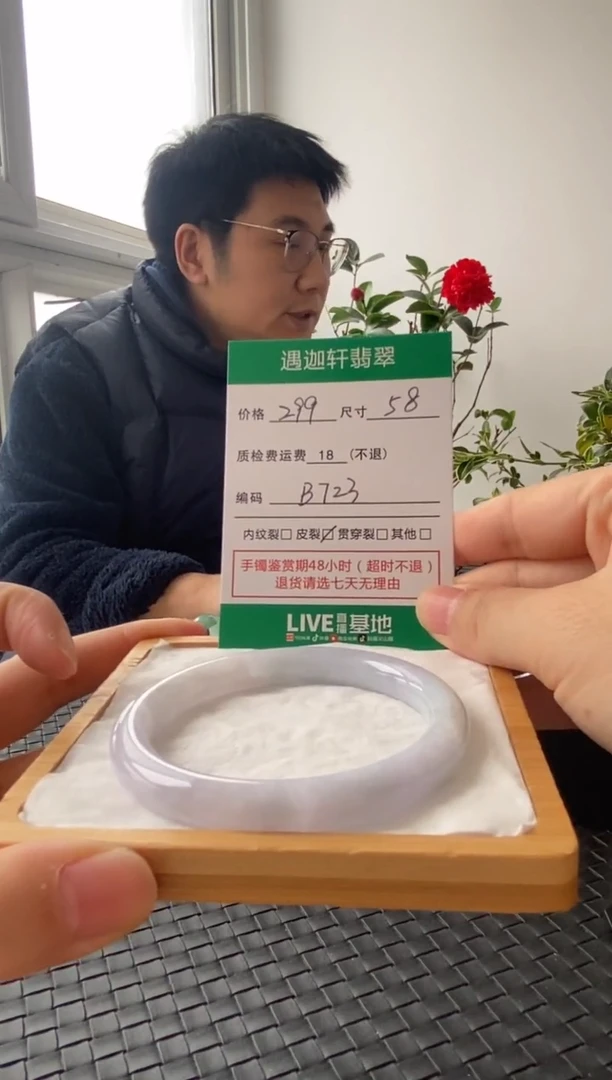 未镶嵌手镯翡翠B723 圈口58